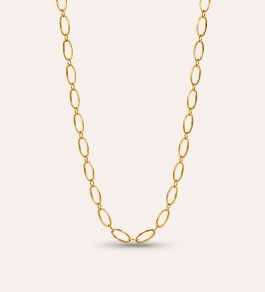 Rizo Envy Chain halsband med ovala länkar och guldbeläggning