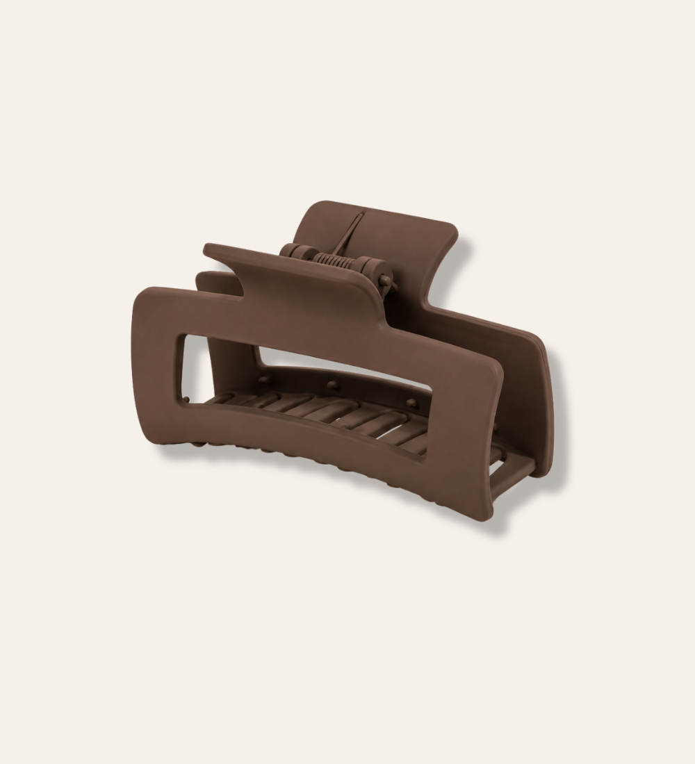 Rizo hårklämma medium i chocolate, matt med säkert grepp för alla hårtyper