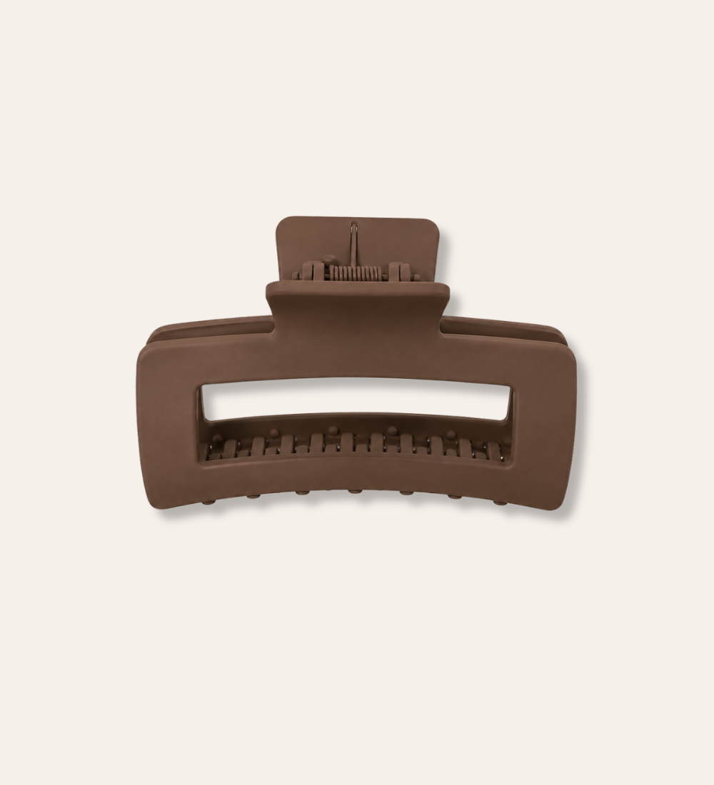 Rizo hårklämma medium i chocolate, matt med säkert grepp för alla hårtyper