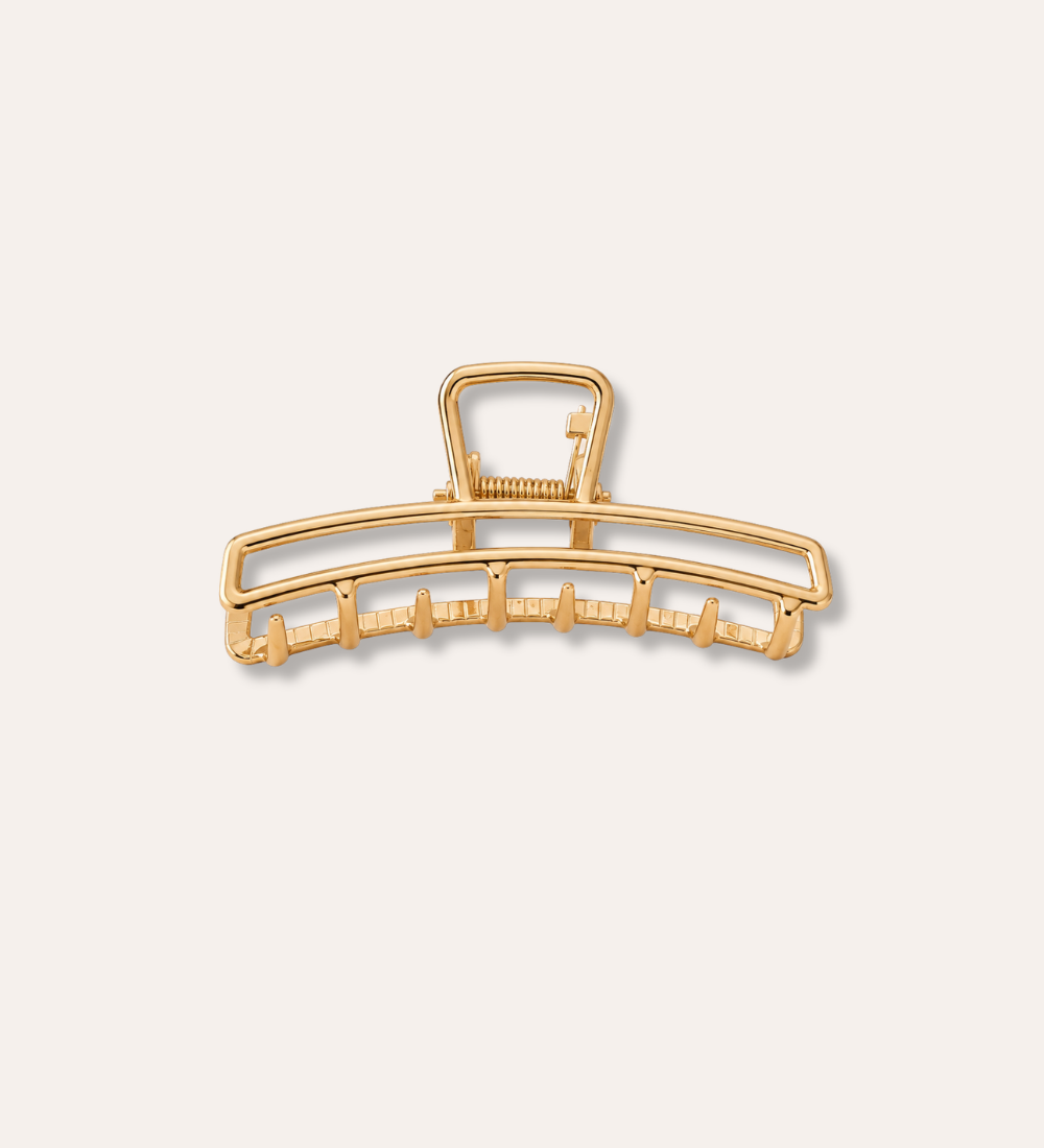 Rizo Hair Claw liten, guldpläterad hårklämma med blank finish