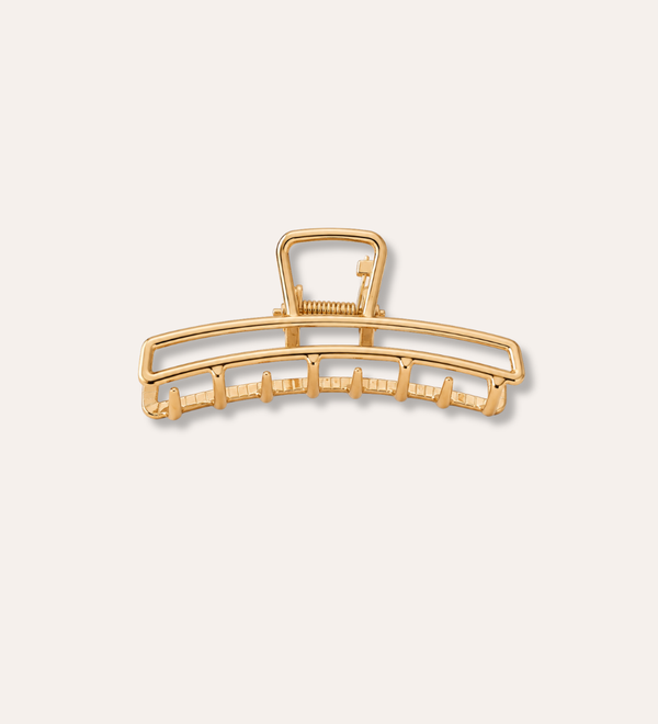 Rizo Hair Claw liten, guldpläterad hårklämma med blank finish