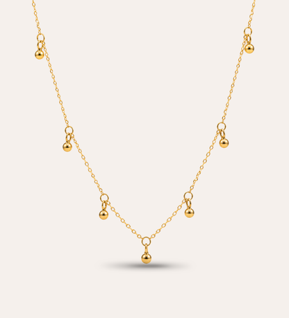 Rizo Stardust Chain halsband med kuldetaljer och guldbeläggning