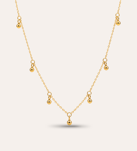 Rizo Stardust Chain halsband med kuldetaljer och guldbeläggning