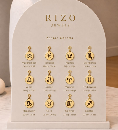 Rizo stjärntecken halsband med alla tolv zodiac-tecken